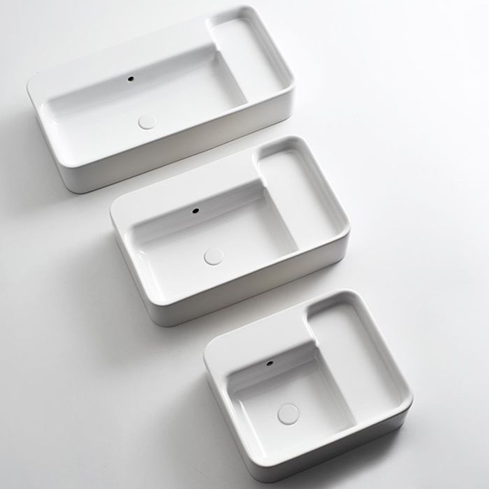 SIMAS HOP  Раковина чаша подвесная 80x50xh18 см, без отв. для смесителя,  цвет RUBINO