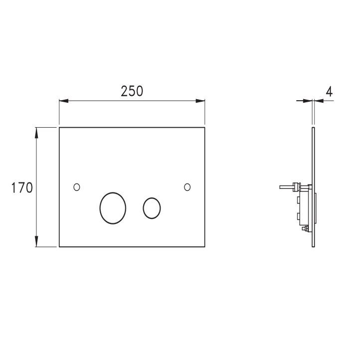 STELLA 3820 Клавиша смыва для унитаза, двойная, для инсталляций Geberit Sigma UP320 и UP720, цвет Dark bronze