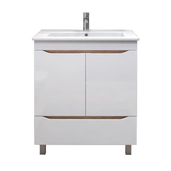 Тумба с раковиной напольная VIGO Granitn.GRI.ELI.60.2D.1Y дуб золотой, 60 см