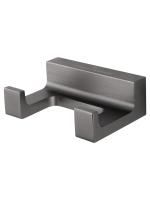 Двойной крючок для ванной WONZON & WOGHAND ECLIPSE, Темный графит (WW-9125-GM)