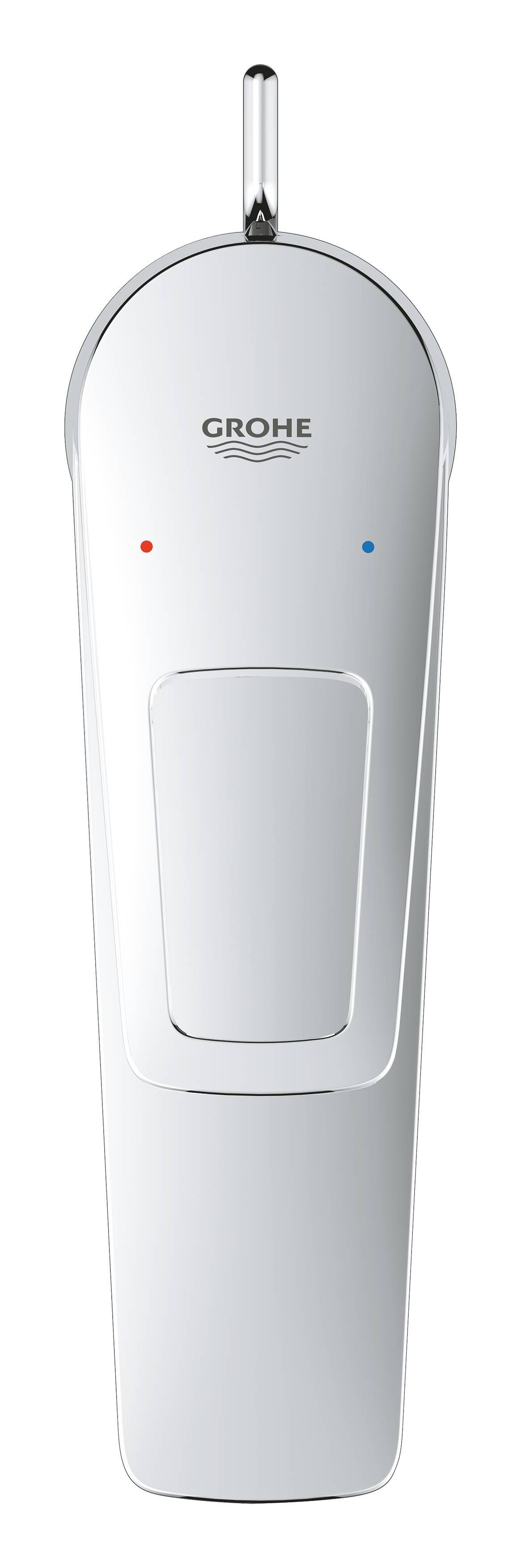 Смеситель для раковины GROHE BauLoop с ограничителем температуры и рычажным донным клапаном, размер M, хром (23885001) Смеситель для раковины GROHE BauLoop с ограничителем температуры и рычажным донным клапаном, размер M, хром (23885001)