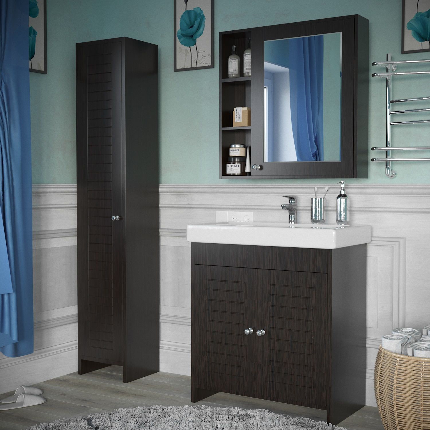 Шкаф-пенал "Монтоне 36", венге