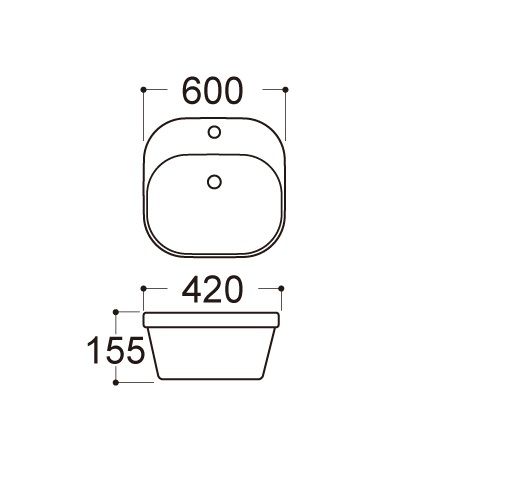 Раковина накладная для установки на столешницу AQUATEK АМАДЕО AQ5042-00, 500*420*155 мм, с отверстием под смеситель, цвет белый Раковина накладная для установки на столешницу AQUATEK АМАДЕО AQ5042-00, 500*420*155 мм, с отверстием под смеситель, цвет белый