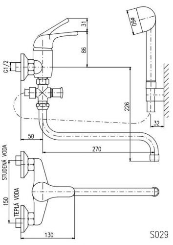 Смеситель для ванны Rav Slezak Sazava SA056.5/1