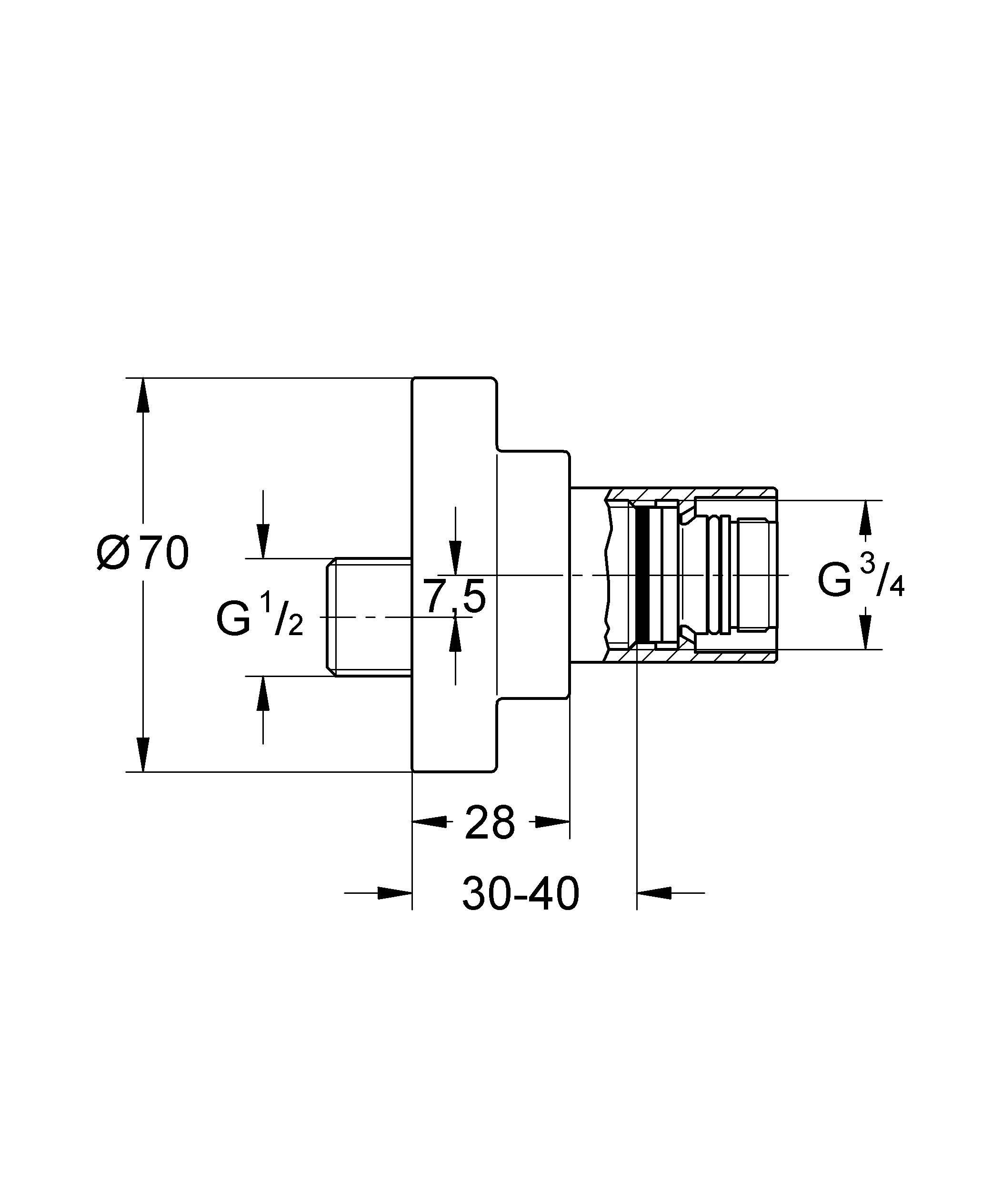 Соединение GROHE 45631000 Соединение GROHE 45631000