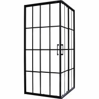 Душевой уголок Cerutti SPA Muza 90x90 профиль Черный стекло прозрачное с рисунком Душевой уголок Cerutti SPA Muza 90x90 профиль Черный стекло прозрачное с рисунком