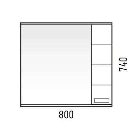 Зеркало-шкаф "Денвер 80/С"