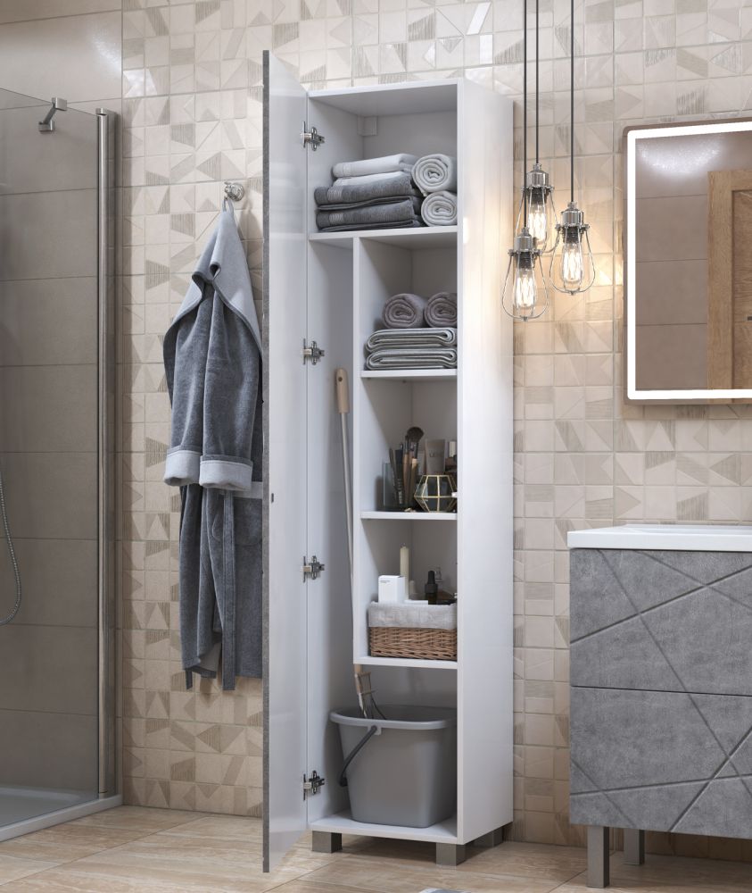 Пенал (45см) VIGO Geometry pn.GEO.45 бетон, бетон, артикул pn.GEO.45 бетон