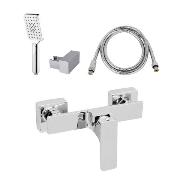 AQG Delta, однорычажный смеситель для душа c набором для душа SETP, цвет хром