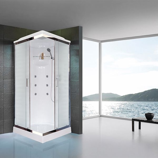 Душевая кабина Royal Bath HP 80х80 RB80HP2-M-CH с гидромассажем стекло матовое задняя стенка Белая Душевая кабина Royal Bath HP 80х80 RB80HP2-M-CH с гидромассажем стекло матовое задняя стенка Белая