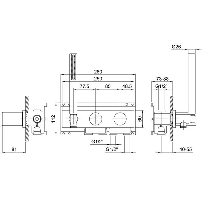 Внутрення часть, Fantini, назначение-для душа, цвет-хром
