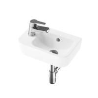 Комплект 4 в 1 Lavinia Boho One 21510469, подвесная фарфоровая раковина 37 см, смеситель, латунный сифон, донный клапан quick-clac