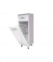 Полупенал Onika Каприз 30 напольный, белый, с бельевой корзиной