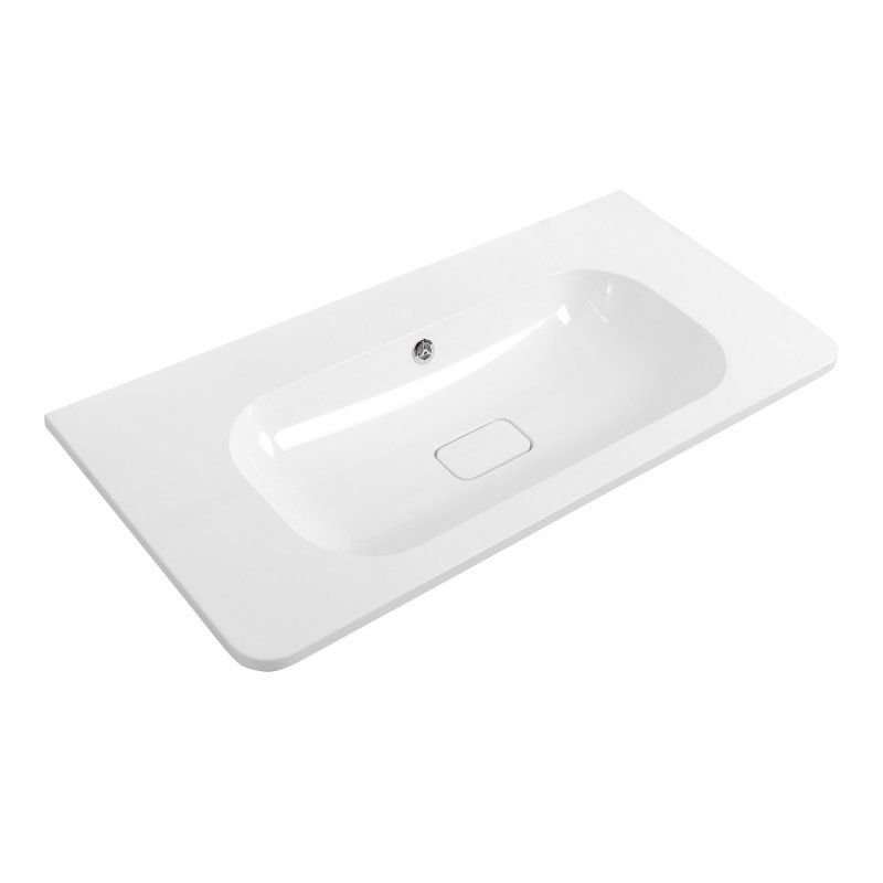 Раковина из искусственного мрамора, без отверстия под смеситель, 1000x480x132, CZR-1000/480-LV-MR-NV-W0, артикул CZR-1000/480-LV-MR-NV-W0