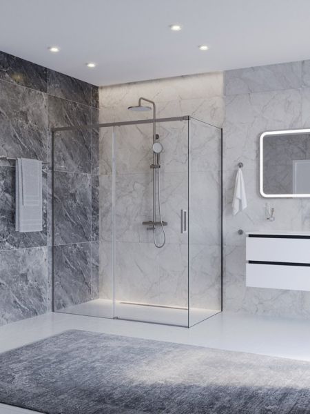 PLANE-AH-1-120/100-C-GM Душевой уголок