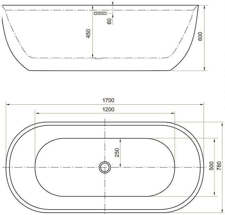 Акриловая ванна Aquanet Delight 170x78 Акриловая ванна Aquanet Delight 170x78