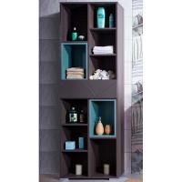 Шкаф пенал Бриклаер Кристалл 60 подвесной Ясень Анкор темный Муссон