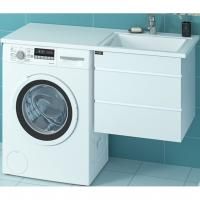 Тумба с раковиной СанТа Марс 120 R 227003+900105 подвесная Белая Тумба с раковиной СанТа Марс 120 R 227003+900105 подвесная Белая