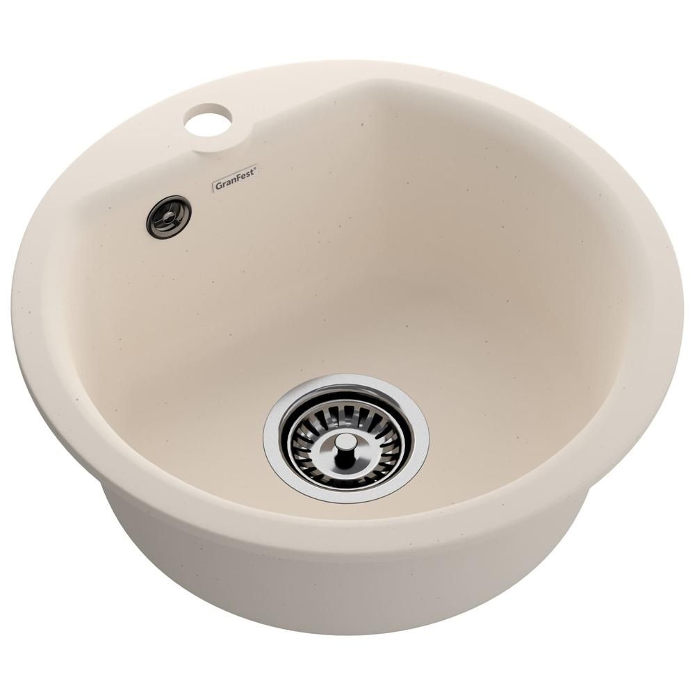 Кухонная мойка GranFest SMART 435, белый, артикул 435 белый