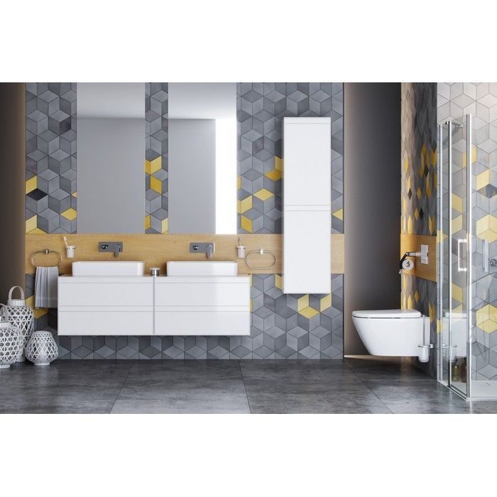 Шкаф-пенал EXCELLENT Finli 40 см (белый глянец)