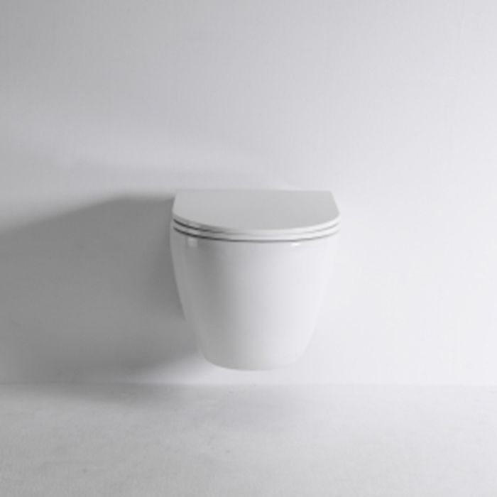 Унитаз, TECE, TeceSpring R, безободковый (с открытым смывным краем), тип установки-подвесной, ширина, мм-360, глубина, мм-530, высота, мм-350, форма чаши-овальная, выпуск-горизонтальный, материал-керамика, сиденье-в комплекте, цвет-белый