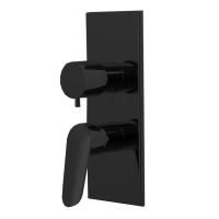 Fima Carlo Frattini Spot Смеситель для душа, встраиваемый, с переключателем на 2/3 источника, цвет: чёрный матовый