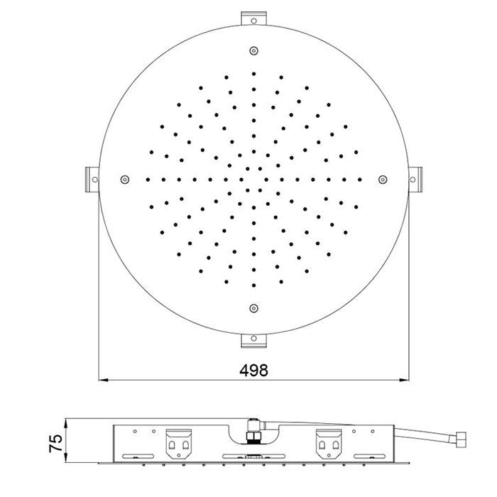 ALMAR ROUND Верхний душ круглый  , 498 мм, нерж сталь, цвет Gun Metal Brushed PVD ALMAR ROUND Верхний душ круглый  , 498 мм, нерж сталь, цвет Gun Metal Brushed PVD