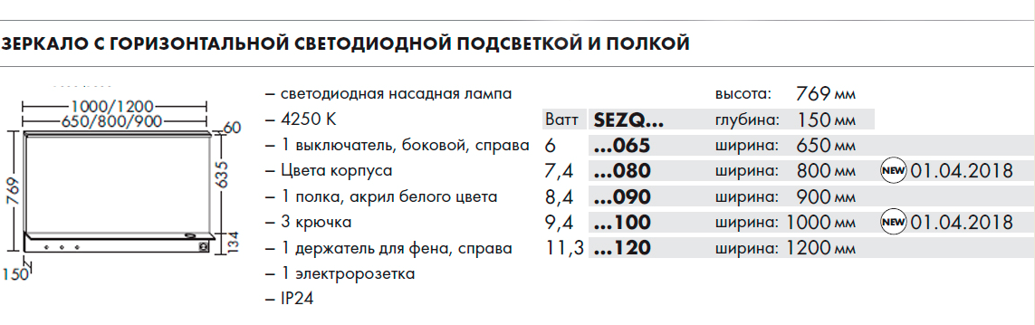 BURGBAD Eqio Зеркало с полкой , светодиод подсв.1200х769х150 мм,выкл сбоку справа, 3 крючка, держ для фена справа.цвет белый  F2009 BURGBAD Eqio Зеркало с полкой , светодиод подсв.1200х769х150 мм,выкл сбоку справа, 3 крючка, держ для фена справа.цвет белый  F2009