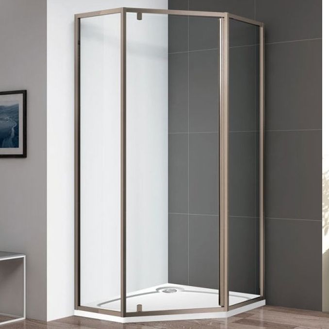 Душевой уголок Cezares Eco P-1 90х90 профиль Хром стекло прозрачное