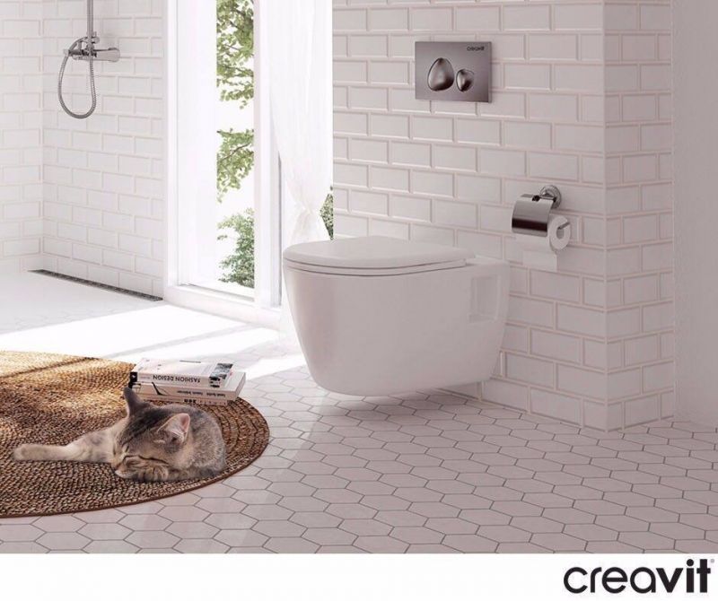 Унитаз Creavit Patera TP328.00100 подвесной Белый без сиденья