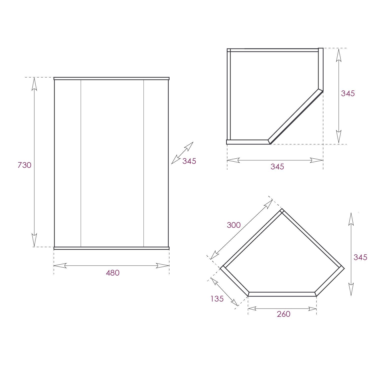 Шкаф-зеркало Onika Модерн 34 белый, универсальный, угловой
