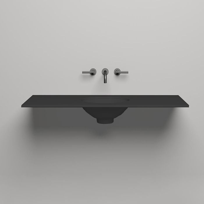 SALINI Столешница 1200х500х15 мм, из материалв S-Stone, цвет  матовый RAL 9011 SALINI Столешница 1200х500х15 мм, из материалв S-Stone, цвет  матовый RAL 9011