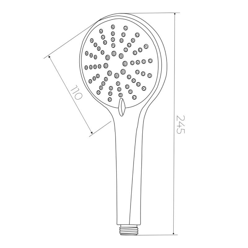 Лейка для душа WesnaArt LD053, хром
