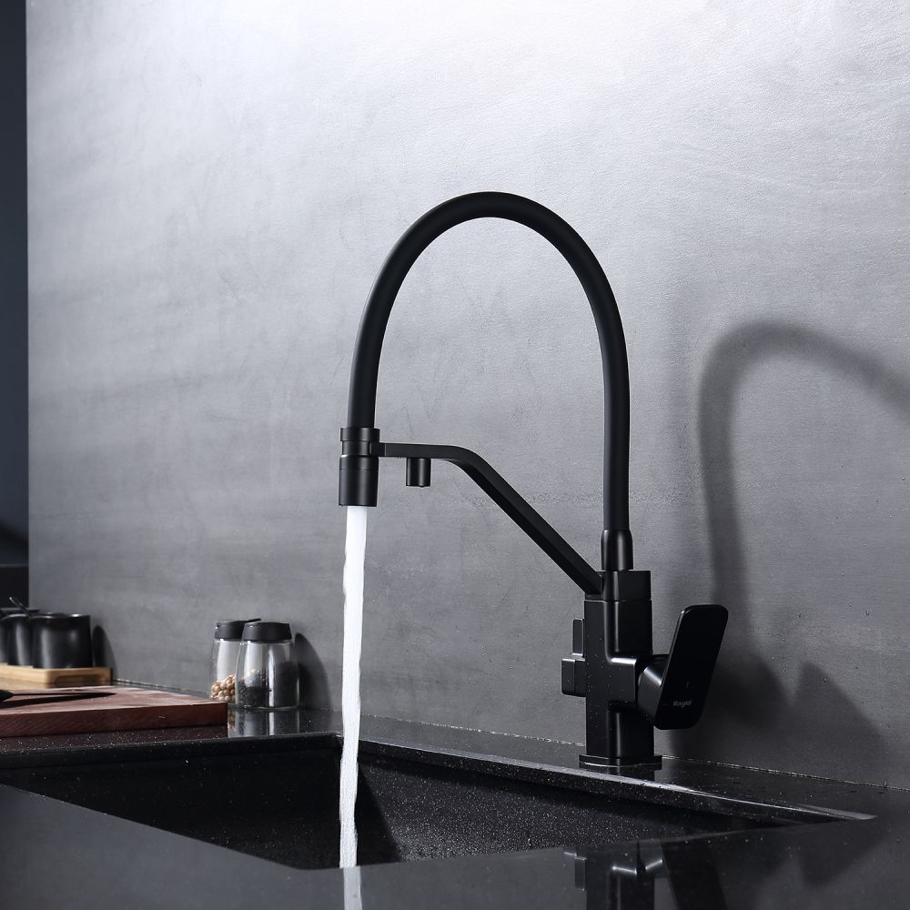 Смеситель для кухни с подключением фильтра Raglo R85.62.06, черный