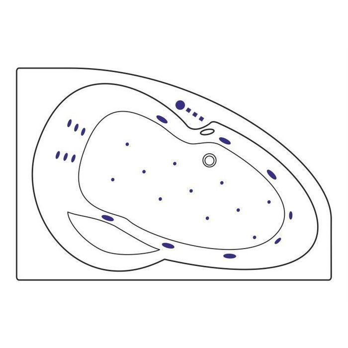 Ванна EXCELLENT Newa 160x95 (правая)  "ULTRA" (золото)