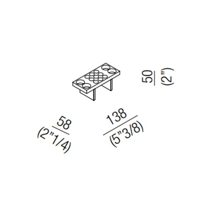 Agape Puzzle Подставка для косметических средств 13.8x5.8x5 см, цвет: серый Agape Puzzle Подставка для косметических средств 13.8x5.8x5 см, цвет: серый