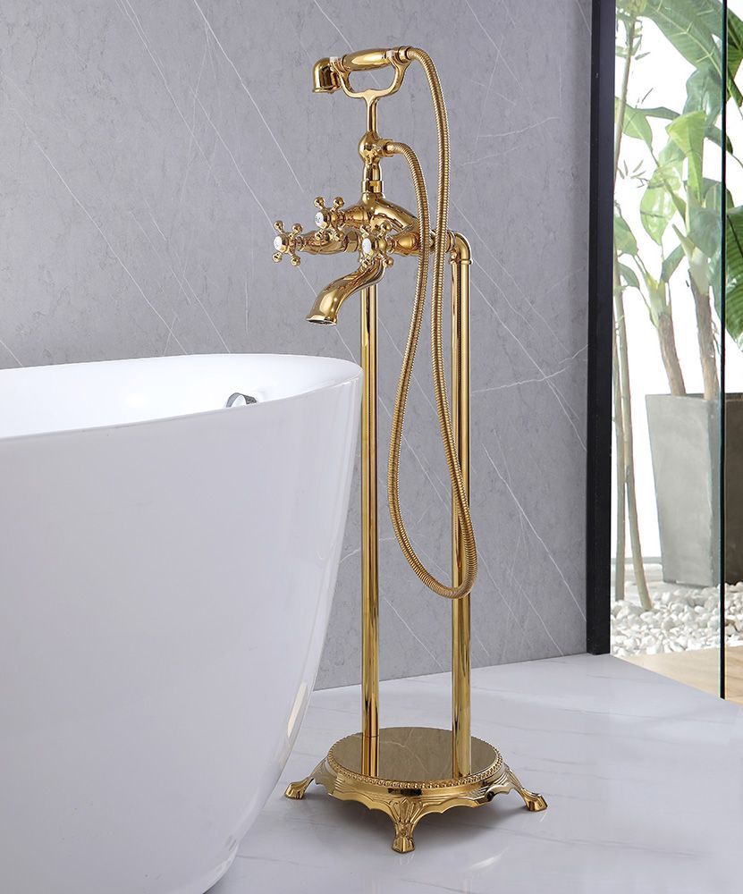Смеситель ABBER Klassik AF8415G напольный, золото Смеситель ABBER Klassik AF8415G напольный, золото