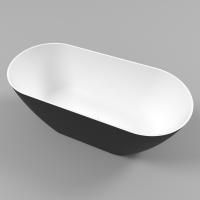 Ванна WHITECROSS Coral A 165x75 (черный/белый мат) иск. камень