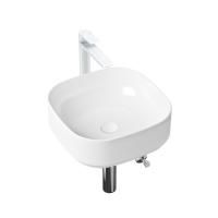 Комплект 5 в 1 Lavinia Boho Bathroom Sink Slim 21510060, накладная фарфоровая раковина 40 см, смеситель, латунный сифон, донный клапан quick-clac, угловые вентили 2 шт.