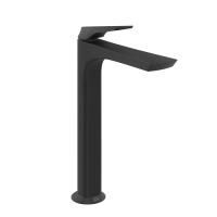 GESSI  VENTAGLIO Смеситель для раковины высокий с донным клапаном "Stop&Go" и соединительными шлангами, цвет: Matte Black GESSI  VENTAGLIO Смеситель для раковины высокий с донным клапаном "Stop&Go" и соединительными шлангами, цвет: Matte Black