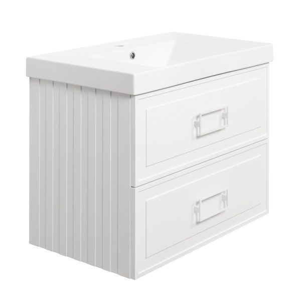 Тумба под раковину подвесная La Fenice Cubo TWIN FNC-01-CUB-B-80-2, белая