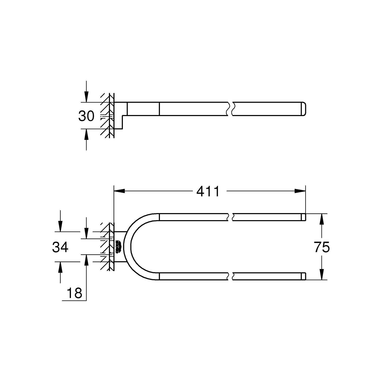 Держатель для полотенца GROHE Selection, двойной, темный графит глянец (41059AL0) Держатель для полотенца GROHE Selection, двойной, темный графит глянец (41059AL0)
