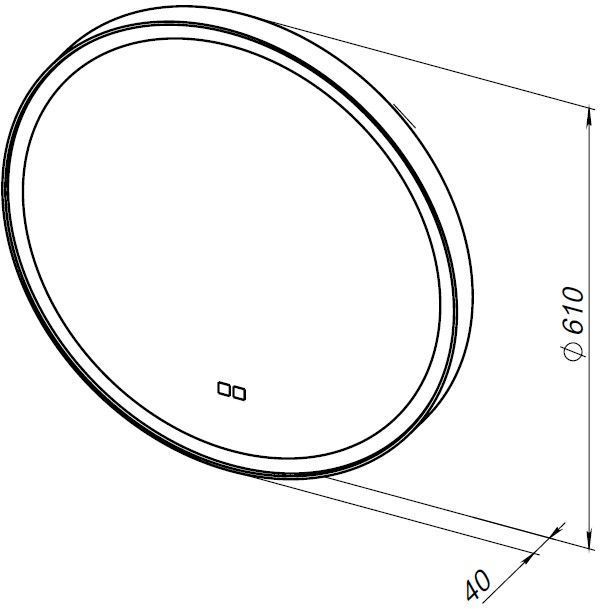 Зеркало Aquanet Тренд 60 черный Зеркало Aquanet Тренд 60 черный
