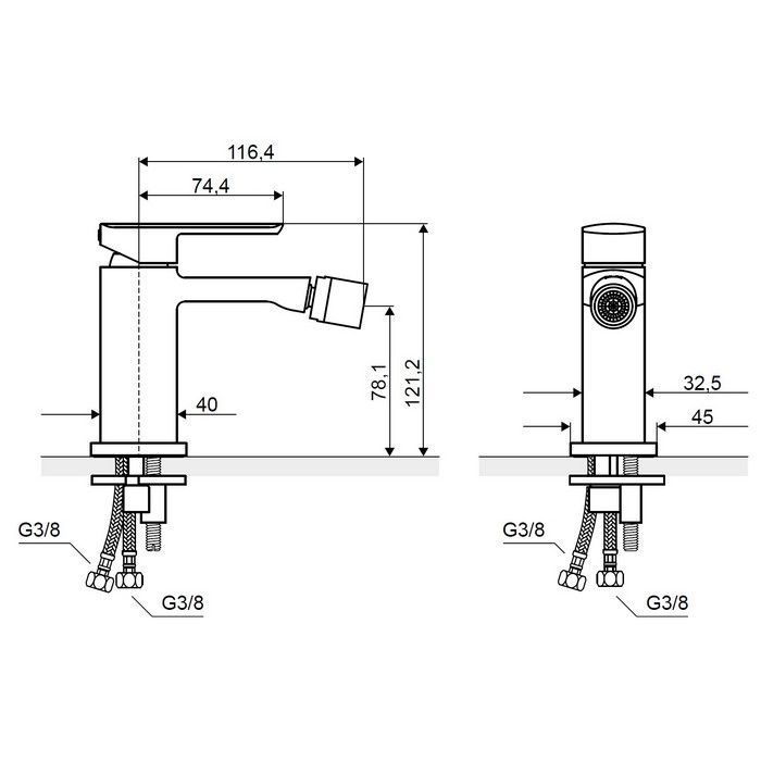 Смеситель для биде EXCELLENT Pride AREX.4003CR (хром)