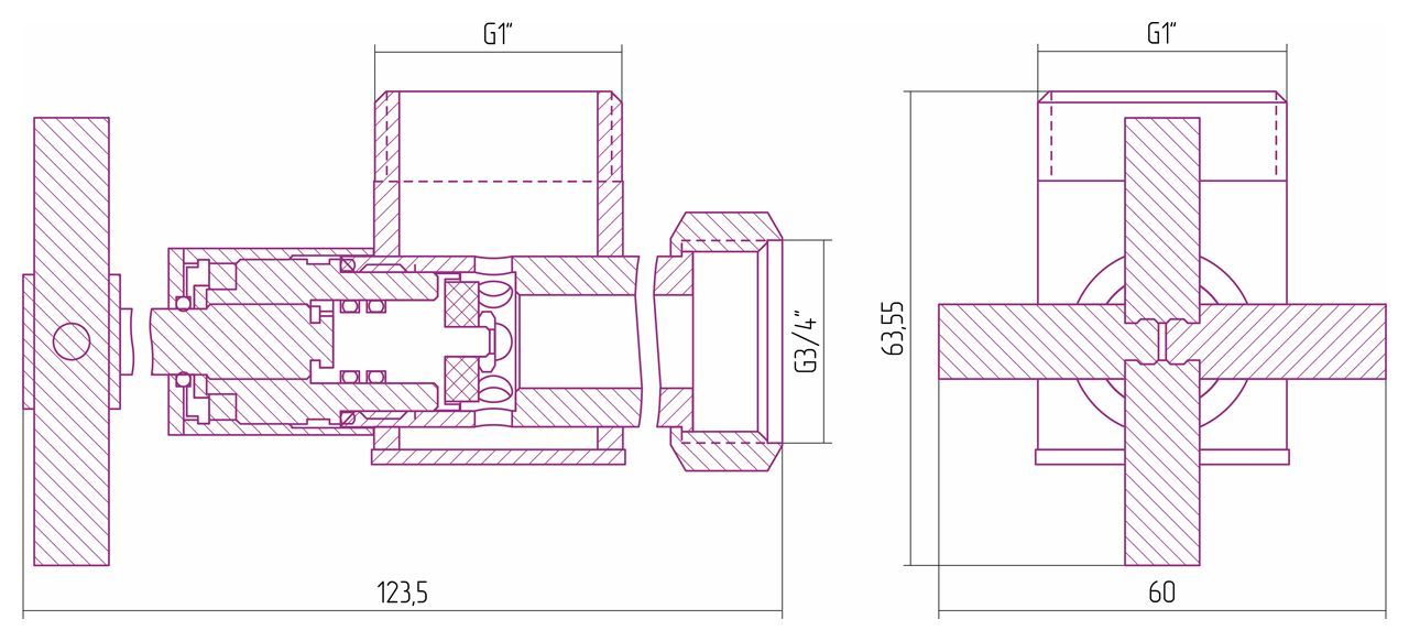 Вентиль угловой н/ж "СУНЕРЖА" (крест) G 1" нар.р. / G 3/4" н. г. (Черный хром) Вентиль угловой н/ж "СУНЕРЖА" (крест) G 1" нар.р. / G 3/4" н. г. (Черный хром)