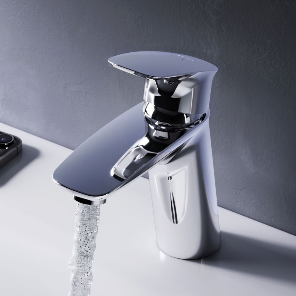 F71A82100 Spirit V2.1 смеситель д/умывальника с д/к, хром, шт F71A82100 Spirit V2.1 смеситель д/умывальника с д/к, хром, шт