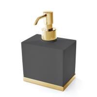 3SC Mood Deluxe Black Дозатор настольный, цвет: чёрный матовый/золото 24к. 3SC Mood Deluxe Black Дозатор настольный, цвет: чёрный матовый/золото 24к.