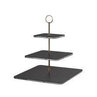 ADJ Сервировочная стойка, 30x30xH35 см.,ручка Круглая, цвет: черный, фурнитура бронза