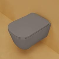 Kerasan Tribeca Унитаз подвесной 55см БЕЗОБОДКОВЫЙ, c креплением WB9N, цвет: Ferro matt