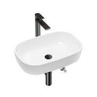 Комплект 5 в 1 Lavinia Boho Bathroom Sink 21510001, накладная фарфоровая раковина 54 см, смеситель, латунный сифон, донный клапан quick-clac, угловые вентили 2 шт.